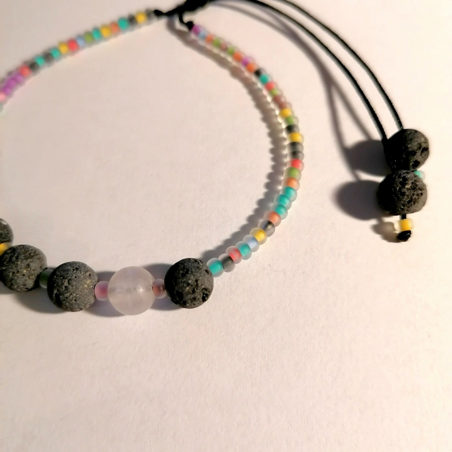 Buntes Armband Lava schwarz