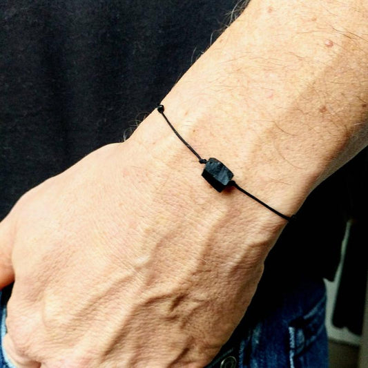 Schwarzer Turmalin Herren Armband | protection stone | unisex