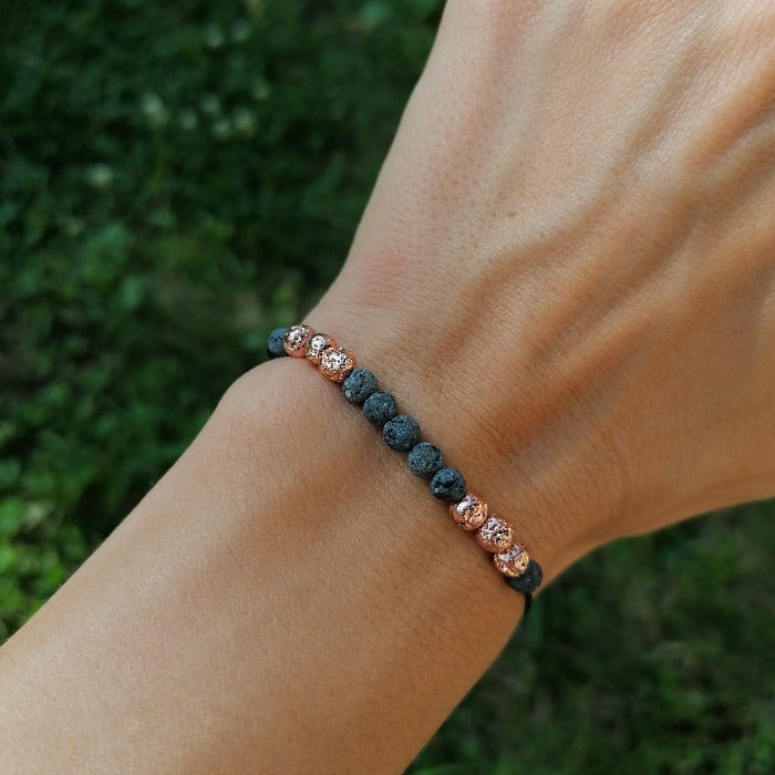 Lava Diffuser Armband mit rosegold by pia norden