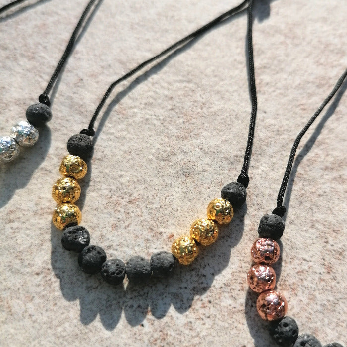 Lava Diffuser Armband mit rosegold gold silber by pia norden