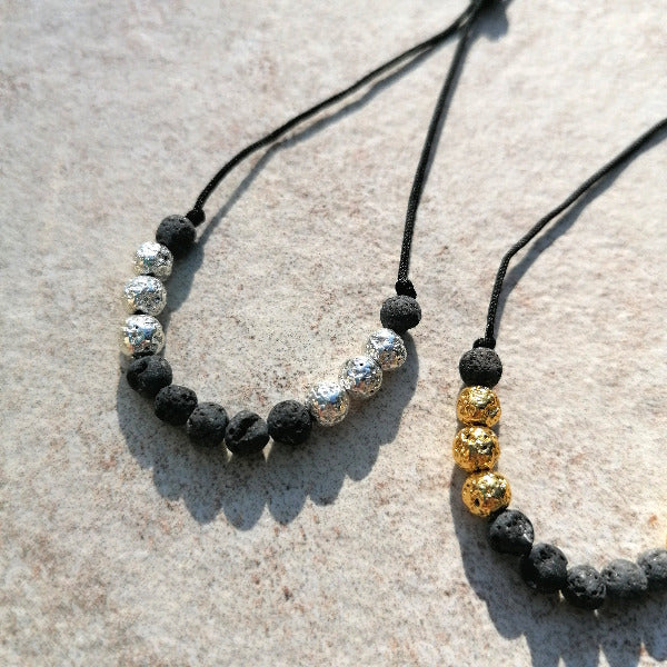 Lava Diffuser Armband mit gold silber by pia norden