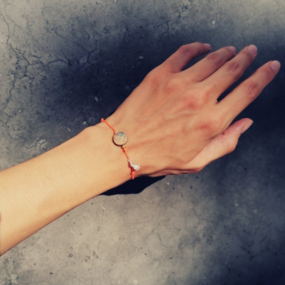 Armband mit Jaspis braun neon orange by pia norden