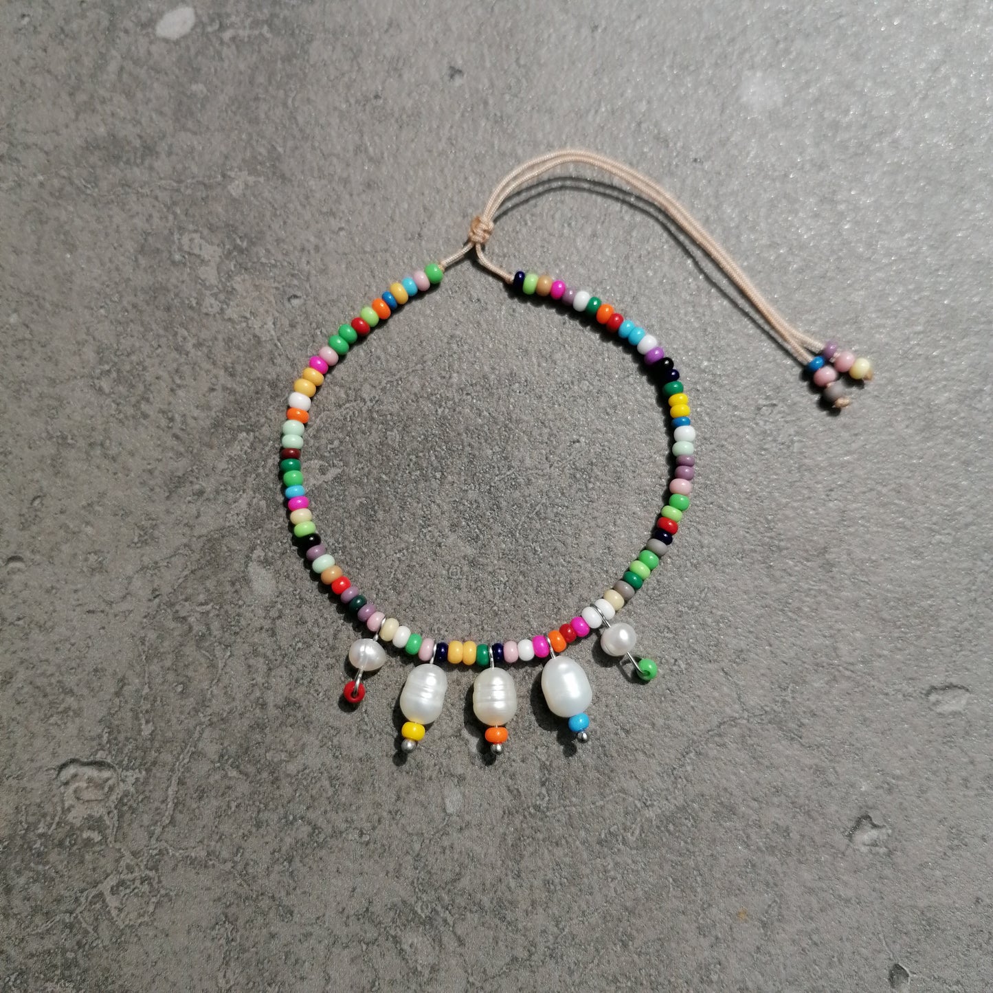 Regenbogenfarben Echtperlen Armband | RAINBOW SEA