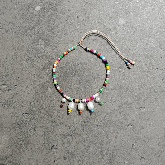 Regenbogenfarben Echtperlen Armband | RAINBOW SEA