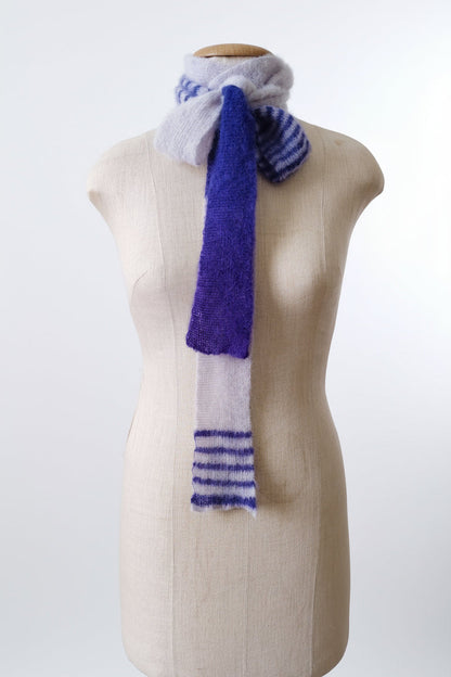 Baby Alpaka Skinny Scarf in Helllila Indigo by pia norden