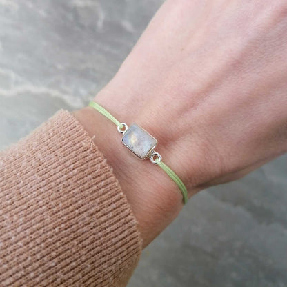 Mondstein Armband silber | grün blau braun | Edelstein Schmuck