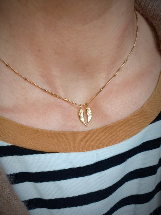 Guardian Angel Necklace 18K gold | Wing Chain Stainless Steel