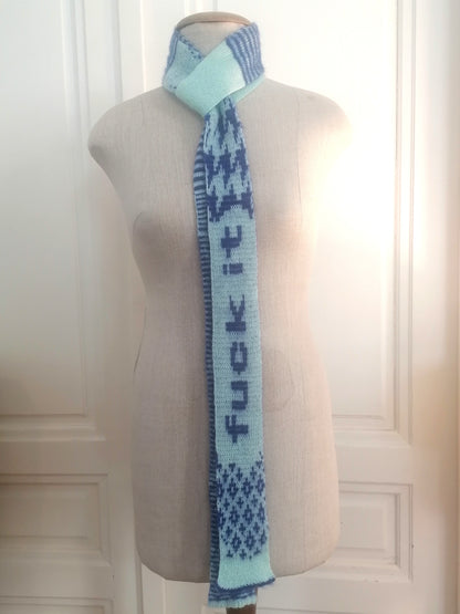 Skinny scarf ultramarin mint | f*ck it