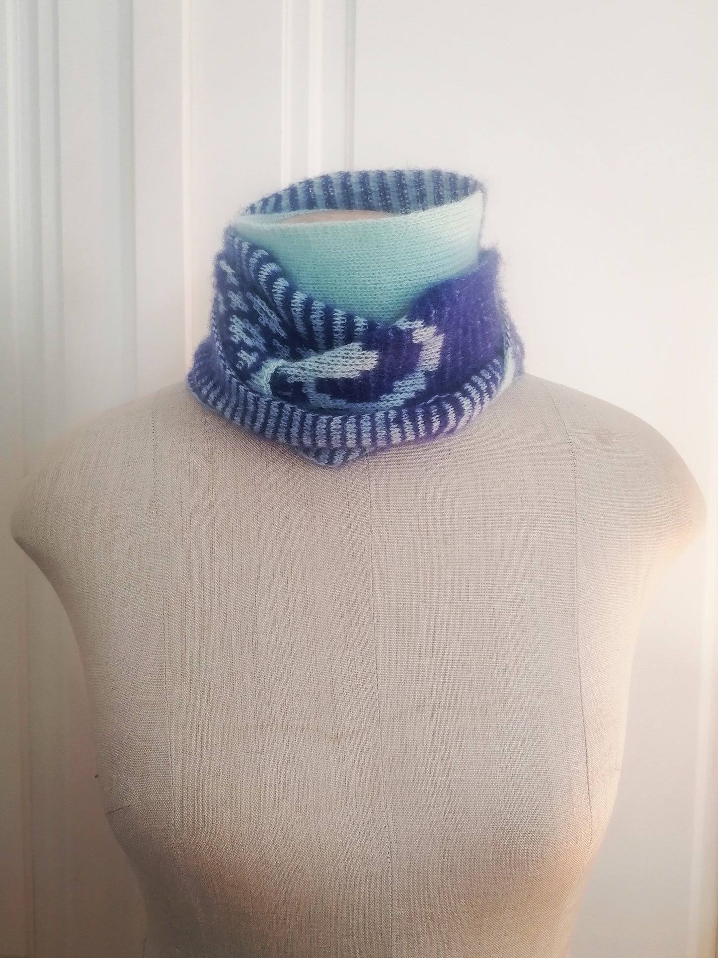 Skinny scarf ultramarin mint | f*ck it