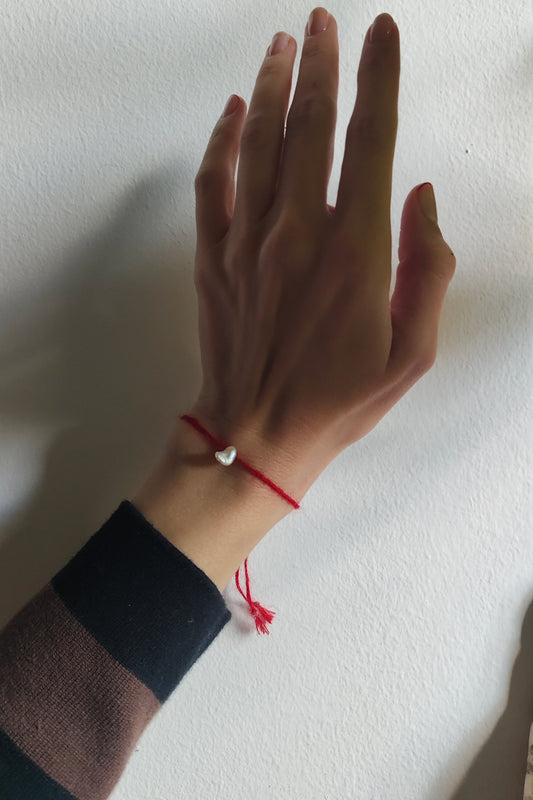 Rotes Armband | Perle & Superkid Mohair