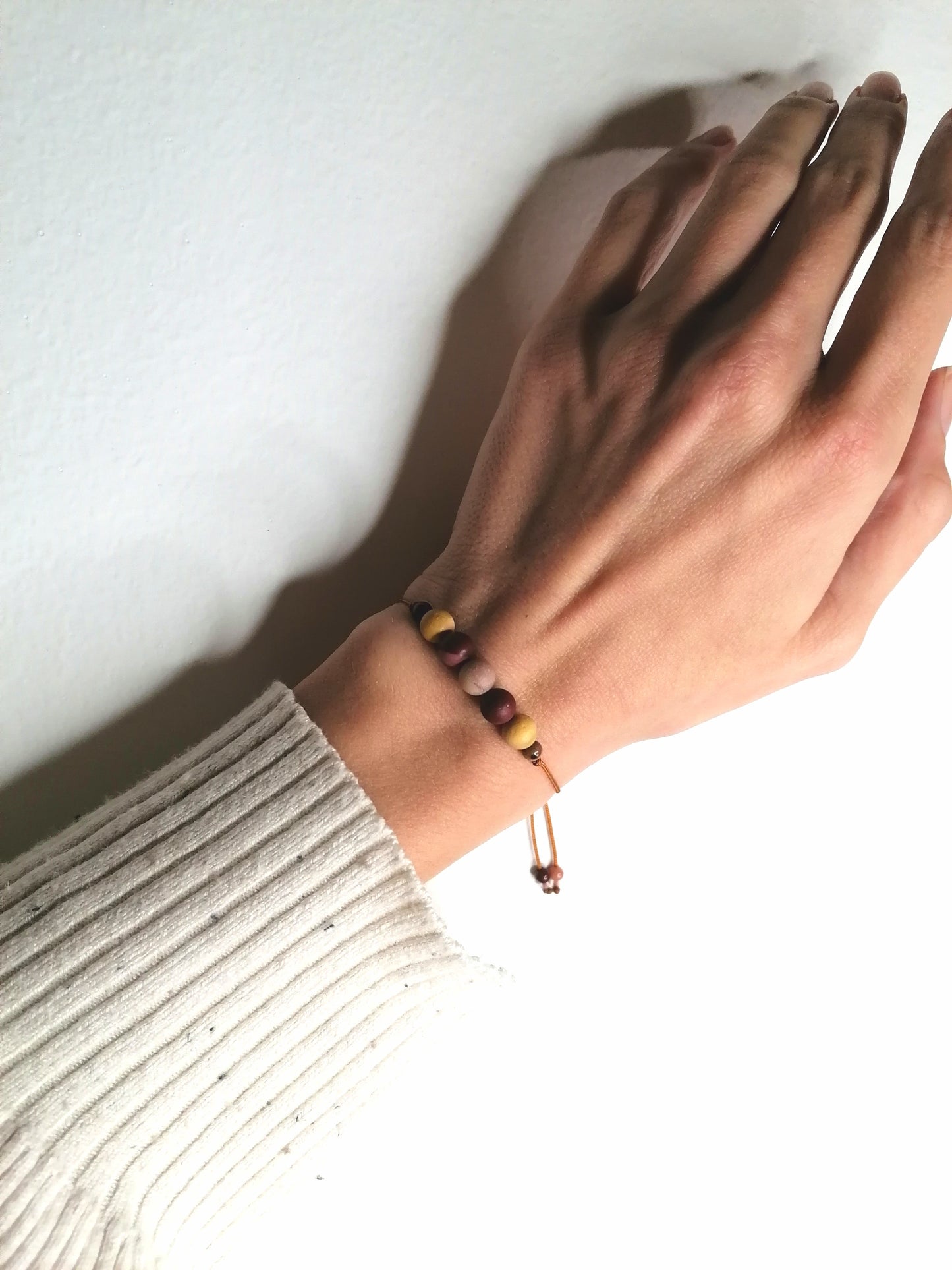 Mookaite bracelet | brown red ochre