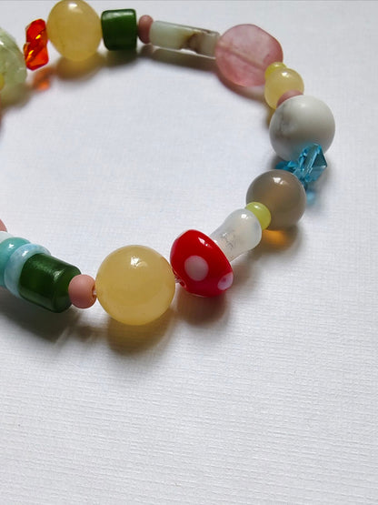 Armband 'wild harmony' Edelsteine & Glas