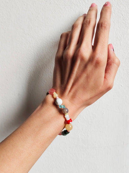 Armband 'wild harmony' Edelsteine & Glas