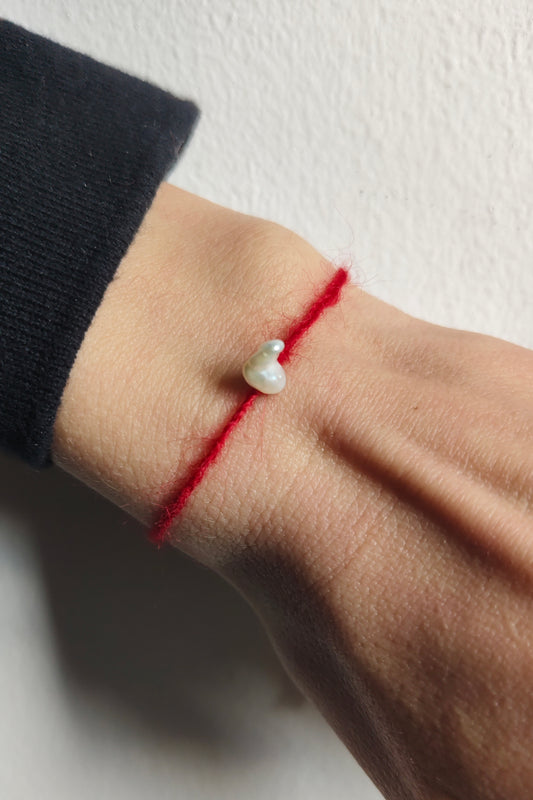 Rotes Armband | Perle & Superkid Mohair