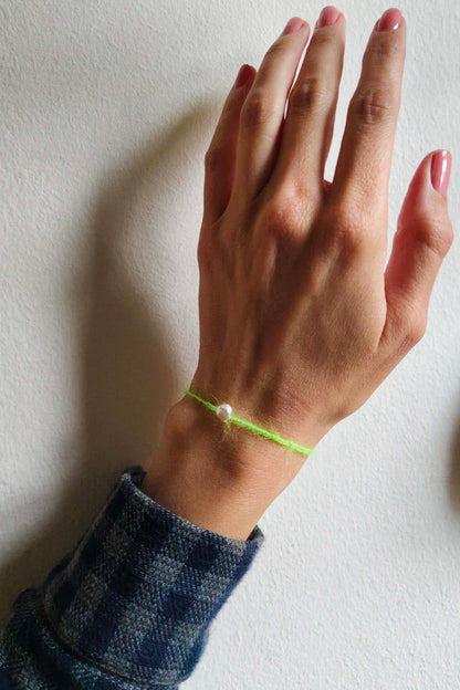 Armband neongelb | Perle & Superkid Mohair