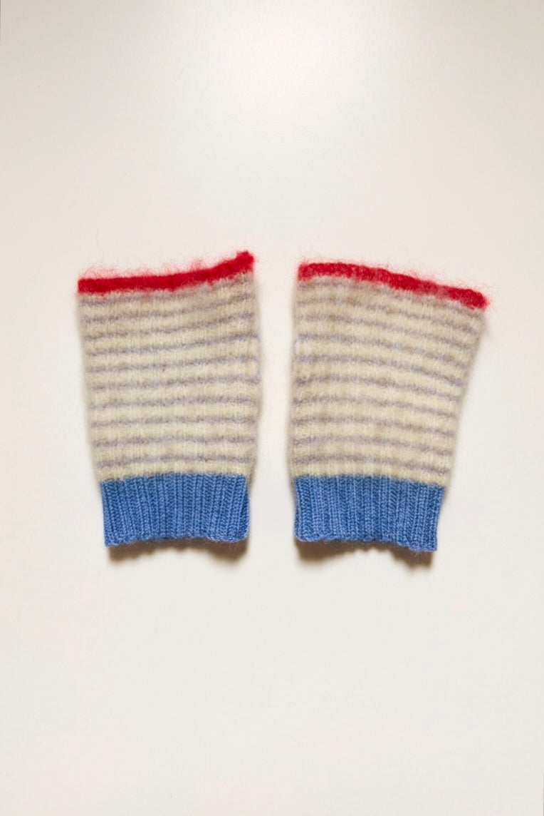 Stulpen | Fingerlose Handwärmer – Alpaka, Super Kid Mohair & Merino – Multi-Color Unikat