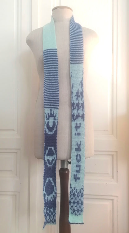 Skinny scarf ultramarin mint | f*ck it