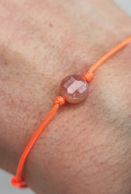 Sonnenstein Armband pfirsich & neonorange