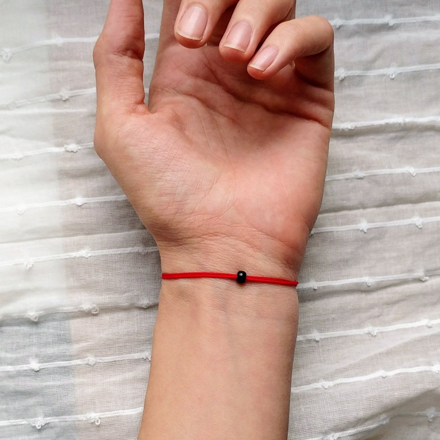 Rotes Armband mit schwarzem Turmalin | Damen & Herren | Schutzstein