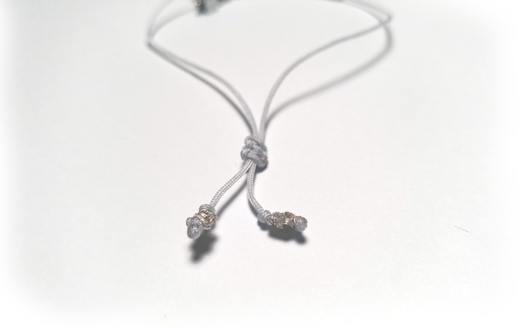 silver gray bracelet | gemstones | knotted