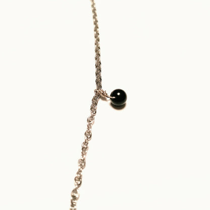 Halskette schwarzer Turmalin roh | Schutzstein Kette | pia norden