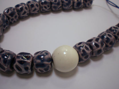 violet in holland, porcelain beads