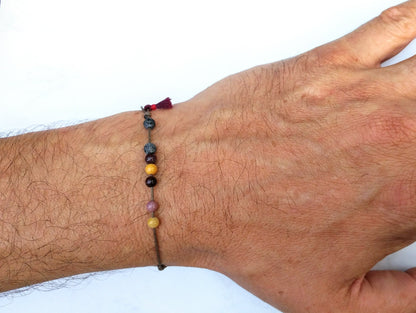 Paar Armbänder mit Mookait & Lava | Für Stärkung und Fernzbeziehungen