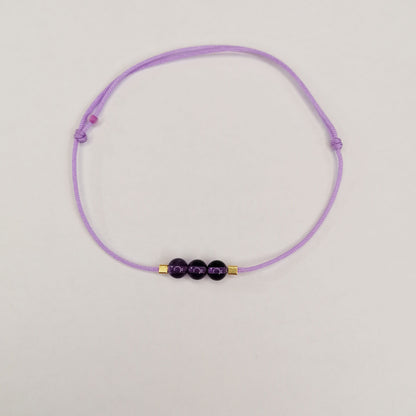 Violetter Amethyst Armband in flieder | silber gold roségold | Intuition
