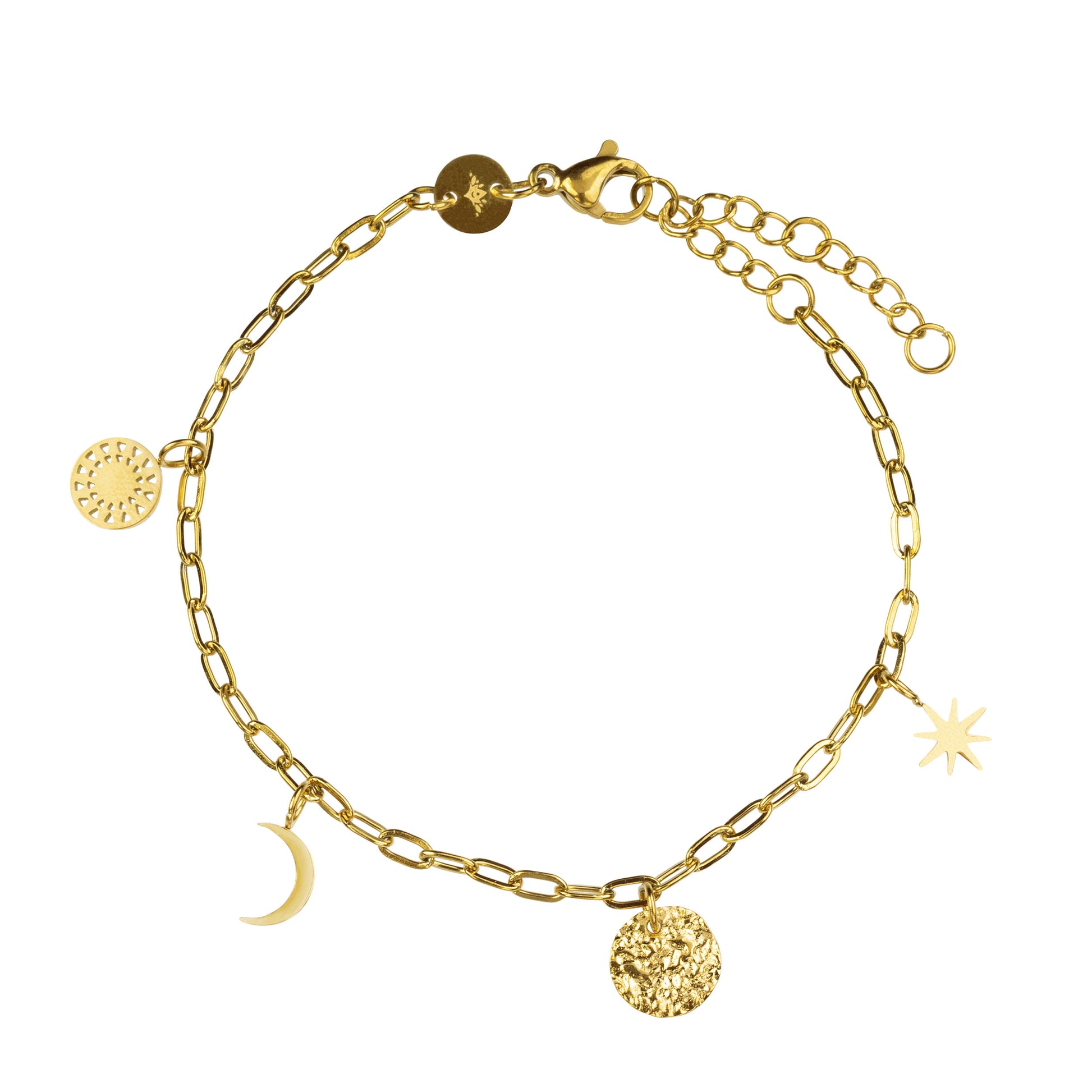 Goldenes Armband - Sonne Mond & Sterne