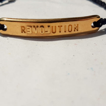 Love Revolution Armband gold & schwarz | pia norden
