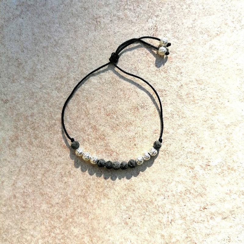 Lava Diffuser Armband mit silber by pia norden